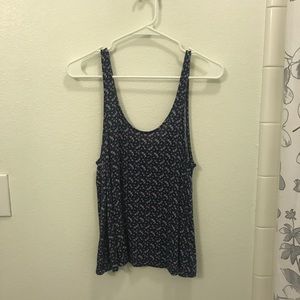 Cute floral tank top with a slight open back.